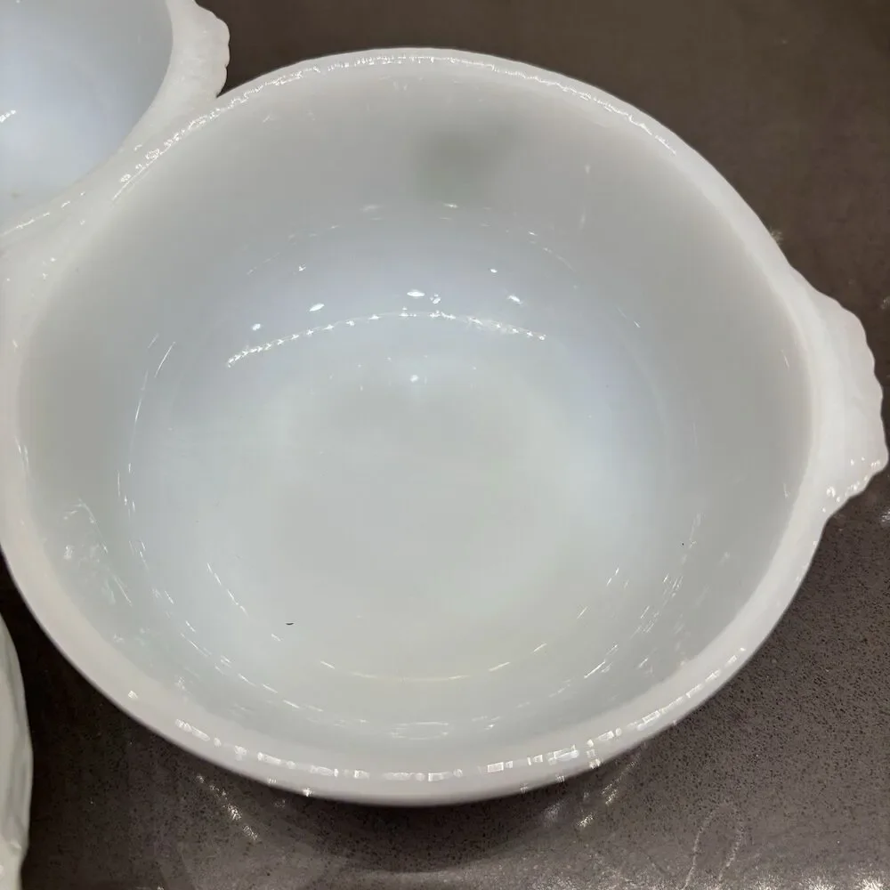 FIVE Vtg Anchor Hocking Fire King BC Johnny Hart Crog Cereal Bowls Dinosaurs